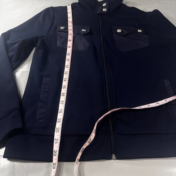LRL Lauren Jacket Womens Active Ralph Lauren Full Zip Pockets Athletic Navy Blue - Picture 7 of 16